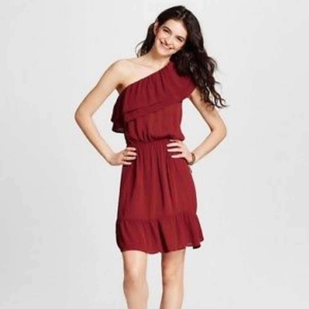 One Shoulder Ruffle Dress